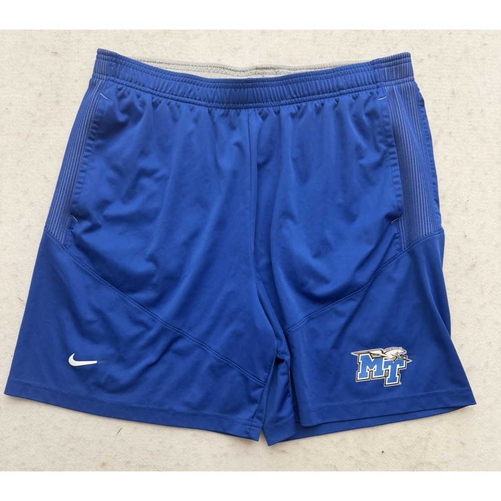 Team Issued Nike MTSU Blue Raiders Football Warm Up Shorts Mens Size L